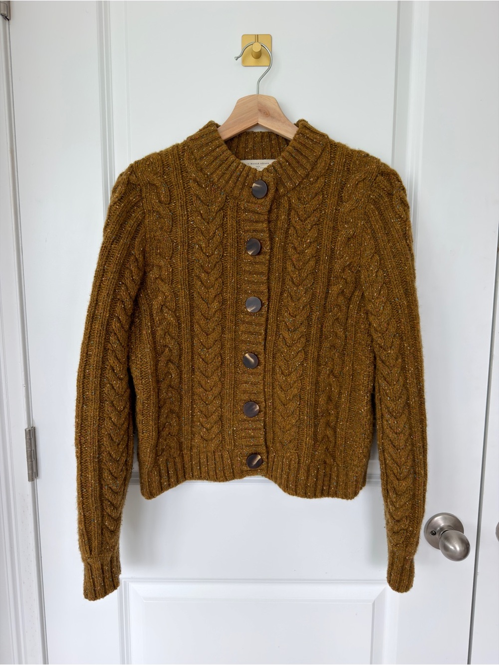 Sezane andina cardigan bronze